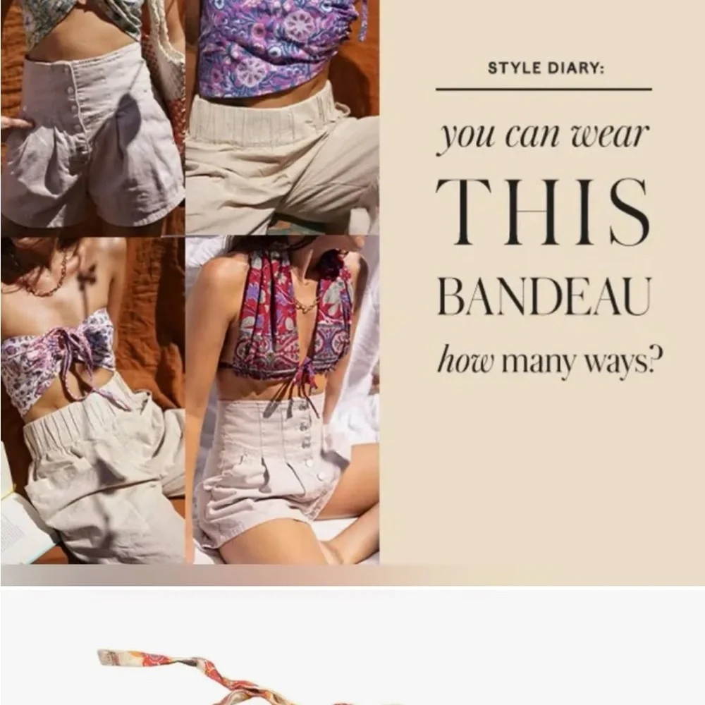 Free People Summer of Love Bandeau Top - Picture 4 of 6